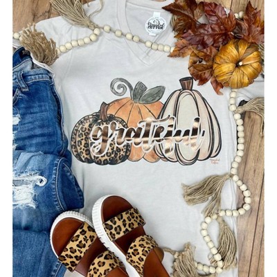 Women's Foil Grateful Pumpkin Trio - Branded Cotton