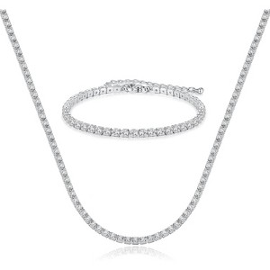 Layered Necklace Set for Women, Non-Tarnish 14K Gold Plated Multi-Chain Choker - 1 of 4