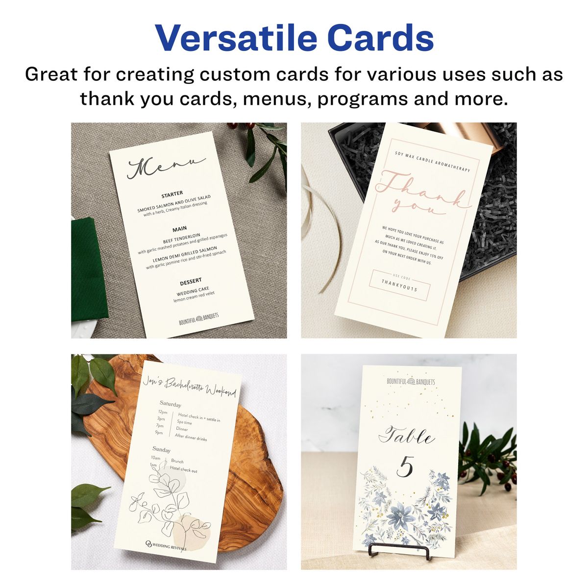 Avery 6" x 11" Rectangle, Matte Ivory Postcards - thumbnail 3