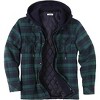 COOFANDY Men's Flannel Shirt Jacket Warm Quilted Lined Hooded Long Sleeve Plaid Shirt Jackets - 2 of 4