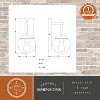 VAXCEL Keeler 1 Light Matte Black Indoor Outdoor Wall Sconce Clear Glass Globe Shade, LED Compatible - 4 of 4