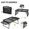 SEVOBAL Folding Portable Picnic Camping Table Small Lightweight with 2 Wing Panels Carry Handle Outdoor Grill Table RV Picnic, Black, 48"*8"*34" - 4 of 4