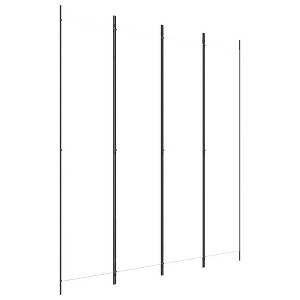 vidaXL 4-Panel Room Divider White 78.7"x86.6" Fabric - Foldable Screen for Privacy and Sunlight Protection, Easy Assembly, Durable Material - 1 of 4