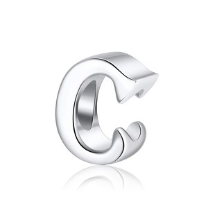 Initial Letter Charms for Women by Ginger Lyne | Italian Style Single Bracelet Charm for her | Sterling Silver Initial A for Charm Bracelet - 1 of 4