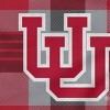NCAA Utah Utes Plaid Steel Royal Plush Faux Shearling Blanket - 2 of 2