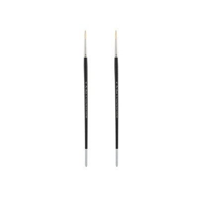 Creative Mark Pro Stroke Premium White Chungking Hog Bristle Artist Paint Brush - Round  - Natural Bristle Brush w/ Great Control Suitable for Oils,