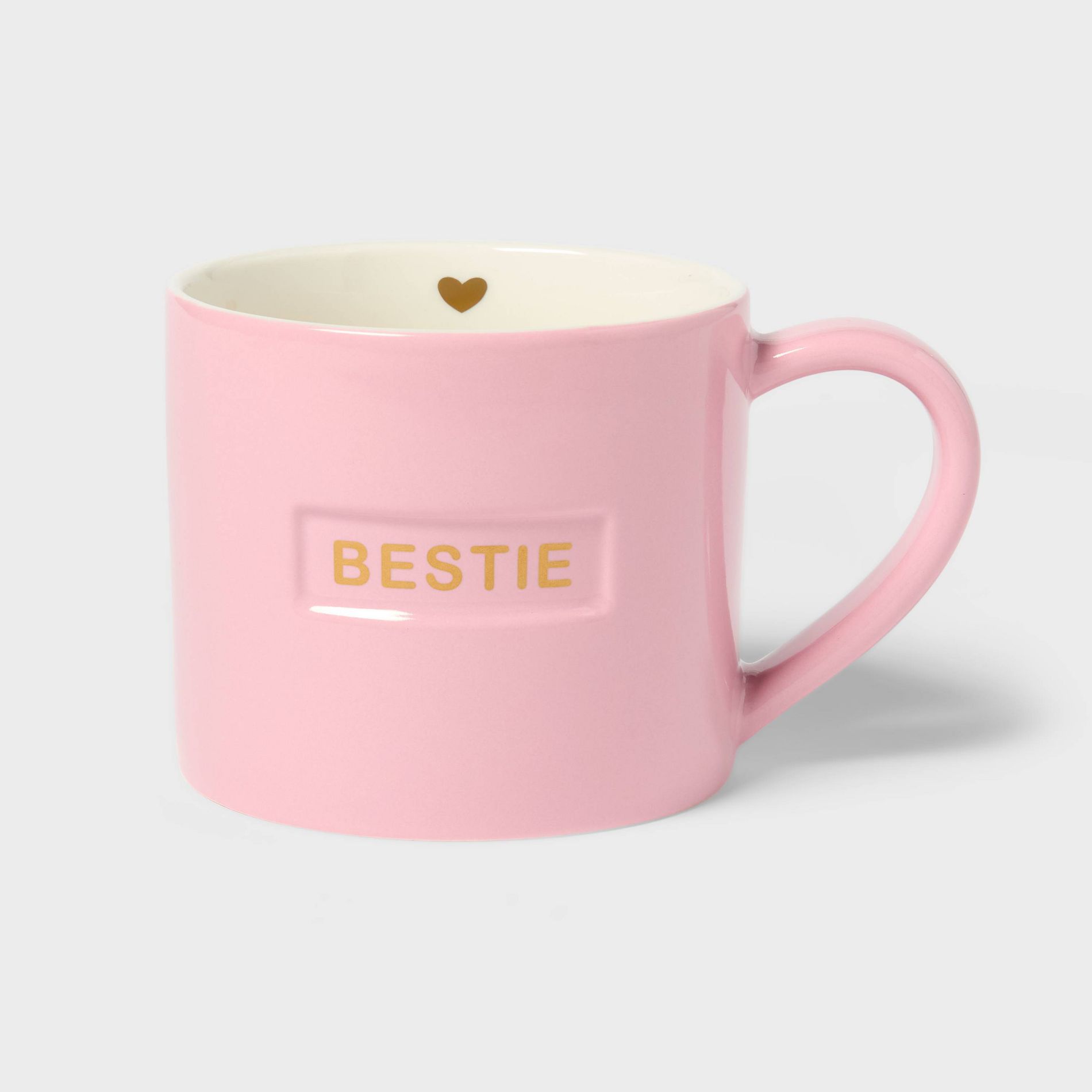 16oz Stoneware Bestie Can Mug Pink - Spritz™