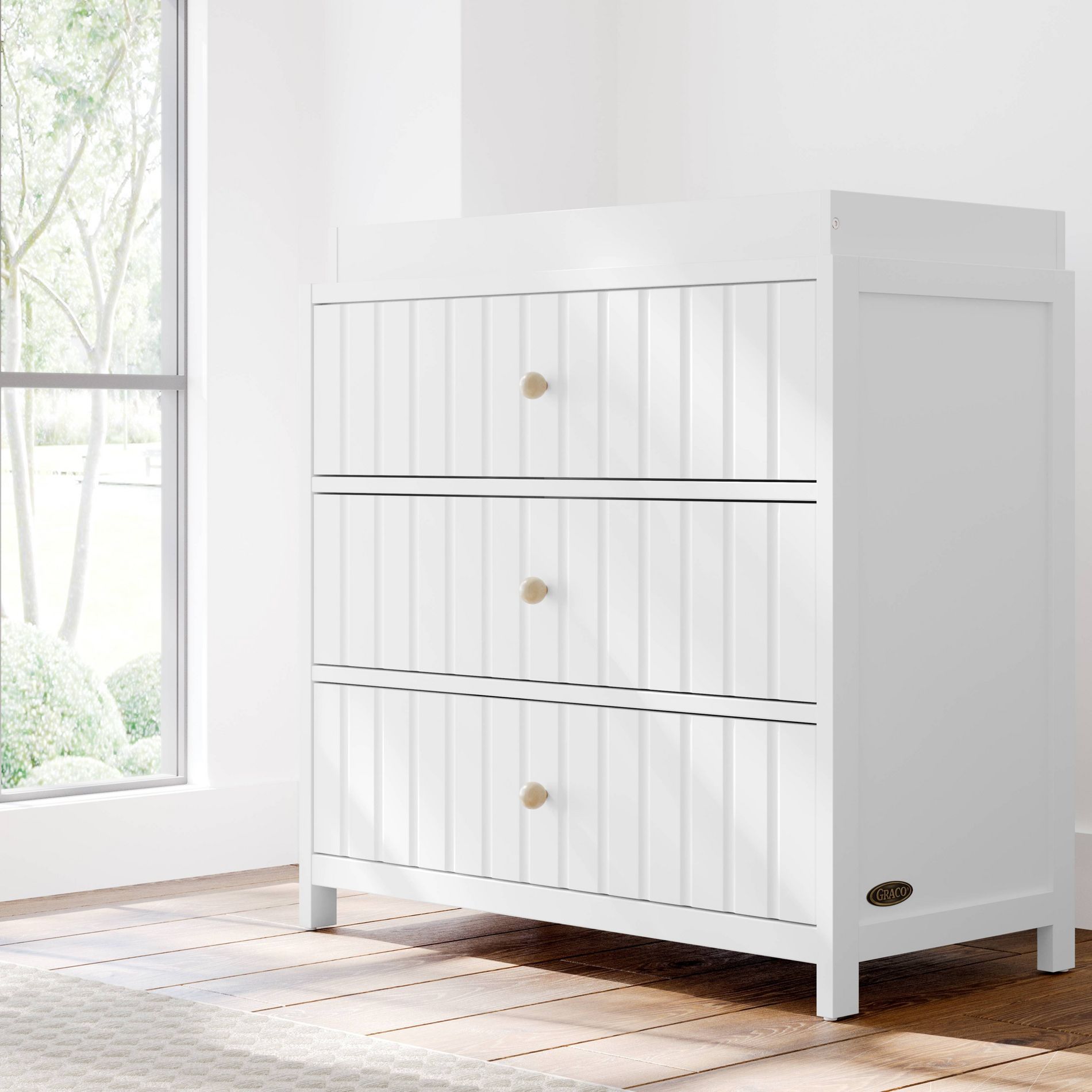 Graco Teddi 3-Drawer Dresser with Removable Topper - White