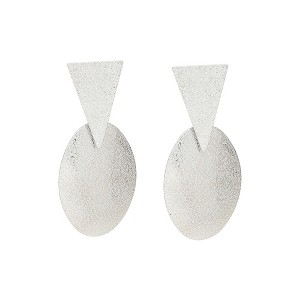 SOHI Women's White Dented Drop Earrings - 1 of 3