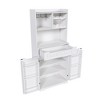 JUJABU White Modern Farmhouse Buffet Cabinet with Drawers & Barn Doors, Coffee Bar or Liquor Storage for Dining or Living Room - 4 of 4