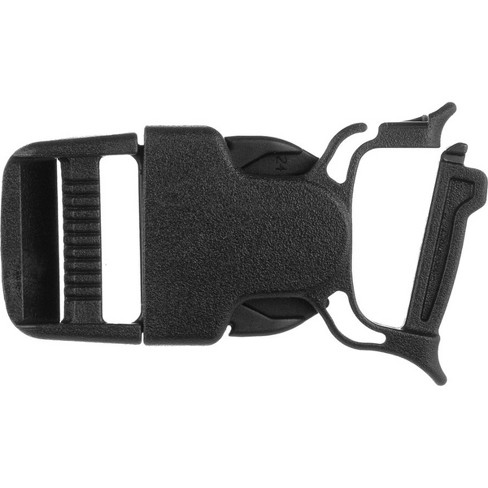 Side Release Buckle with Adjuster - Black Plastic 1 (25mm) - 1 per Pa –  Emmaline Bags Inc.