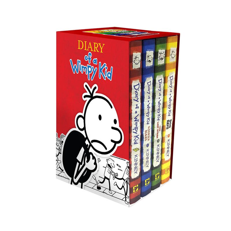 Diary of a Wimpy Kid Box of Books 1-4 Hardcover Gift Set - by  Jeff Kinney (Mixed Media Product), 1 of 2