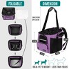 PetAmi Dog Bike Basket, Soft-Sided Ventilated Carrier Backpack, Pet Bicycle Handlebar Puppy Cat Kitten, Car Booster Seat Safety Strap - 2 of 4