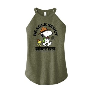 Women's - Peanuts - Beagle Scout Since 1974 Graphic High Neck Tank - 1 of 3