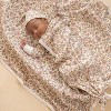 Organic Swaddle Blanket & Hat Set - Summer Garden - 3 of 4
