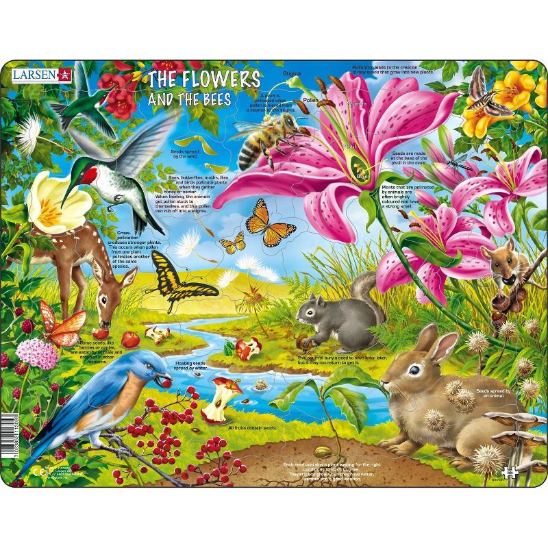 Springbok Larsen Flowers And Bees Children's Jigsaw Puzzle 55pc, 1 of 5