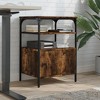 vidaXL Printer Stand 3-Tier Smoked Oak 19.7"x15.7"x29.9" Engineered Wood - 3 of 4