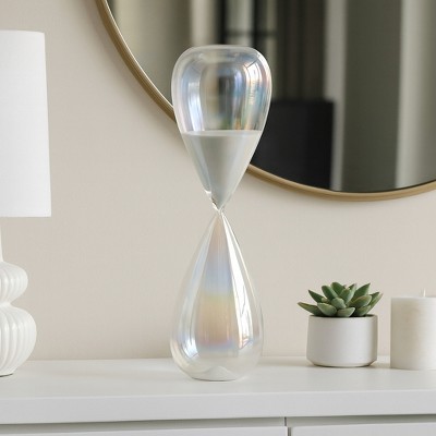Contemporary Hourglass Sculpture for Home Decor - Stylish Decorative Object for Family Game Night, Desk Decor, and Living Room Decoration