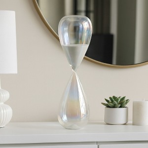 Contemporary Hourglass Sculpture for Home Decor - Stylish Decorative Object for Family Game Night, Desk Decor, and Living Room Decoration - 1 of 4