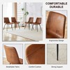 4 Pcs Dining Chairs, Upholstered Kitchen Chairs With Backrests, Metal Legs Retro Comfortable Chairs For Farmhouses, Lounges, Brown - 3 of 4