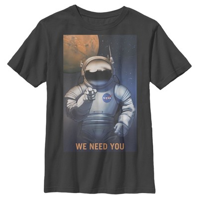 Boy's Nasa Mars Needs You T-shirt - Black - Medium : Target