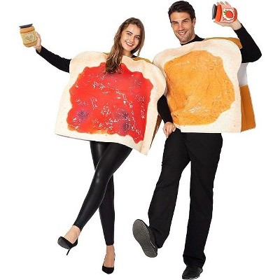 Joyfy Halloween Couple Costumes Funny Adults' Jelly  Bread Couple Costume for Halloween Dress up Party