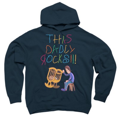 Adult Design By Humans Cute This Daddy Rocks The Baby By walrusindsutries Pullover Hoodie