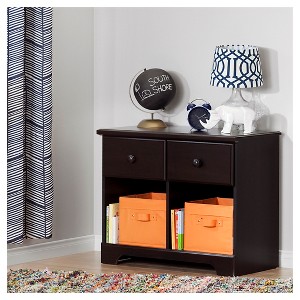 Summer Breeze 2-Drawer Double Nightstand - Chocolate - South Shore, Brown