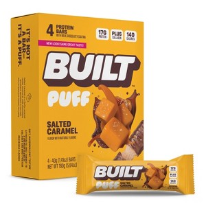 Built Bar Salted Caramel Puff Snack Bars - 5.64oz/4ct - 1 of 1