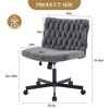 Space-Saving 360° Swivel Home Office & Makeup Chair - Ergonomic Task Chair for Most Desks - 4 of 4