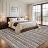Washable Modern Living Room Bedroom Rugs with Stripped Lines, Soft Low Pile Foldable Thin Mat for Dining Room Home Office - 4 of 4