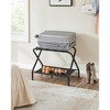 SONGMICS Luggage Rack with Fabric Storage Shelf Suitcasa Stand for Guest Room Bedroom Holds up to 110 lb - 2 of 4