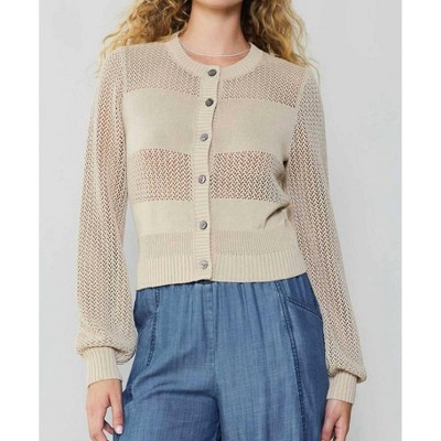 Women's Ginny Crochet Long Sleeve Cardigan - current air