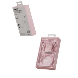 Emerald 20W PD, 2 Port Adapter and 6ft Type-C to Lightning, Fast Charge, Braided Cable for Apple Devices - 1 of 4