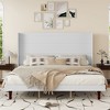 KTMBDW Queen/King Size Wooden Platform Bed Frame with Comfortable High Headboard, Mattress Foundation, No Box Spring Needed, Easy Assembly, Noise Free - 3 of 4