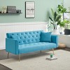 APRILSOUL  71"foldable double sofa, with American retro style, made of velvet material, suitable - 4 of 4