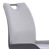 Armen Living,Coronado Contemporary Dining Chair in Grey Powder Coated Finish and Pewter Fabric - Set of 2 - 4 of 4