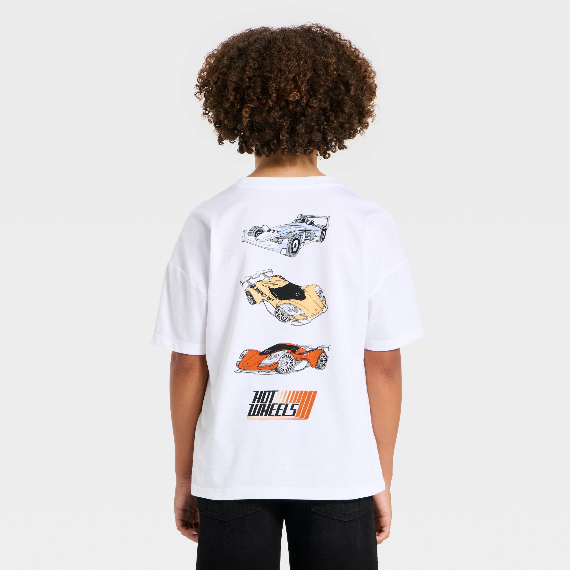 Boys' Hot Wheels Front and Back Graphic Short Sleeve T-Shirt - White XS