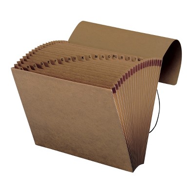 Smead Expanding File, Alphabetic (A-Z), 21 Pockets, Flap and Cord Closure, Letter Size, Kraft (70121)