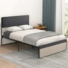 Upholstered Bed Frame with Headboard & Storage, Platform Foundation with 2 Drawers - 3 of 4