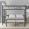 NicBex Twin over Full Bunk Bed with Desk Convertible Metal Bed Frame with Full Length Guardrail and Ladder, No Box Spring Required - 2 of 4