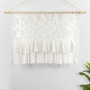 40"x30" Boho Macrame Tassel Cotton Window Valance White - Lush Décor - 2 of 4