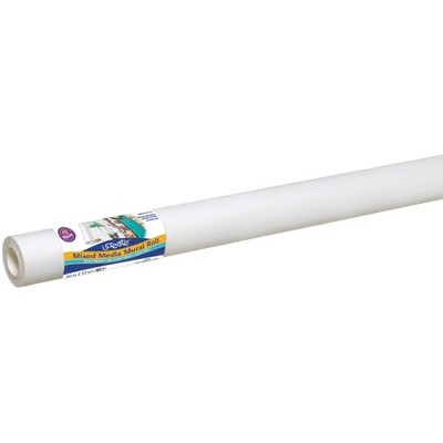 Ucreate Mixed-Media Art Paper Roll, 80 lb., 36 Inches x 30 Feet, White
