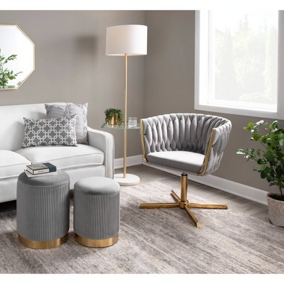 Braided Renee Swivel Accent Chair - LumiSource