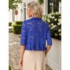 Allegra K Women's Evening Wedding Half Sleeve Ruffle Hem Elegant Lace Cardigan - 3 of 4