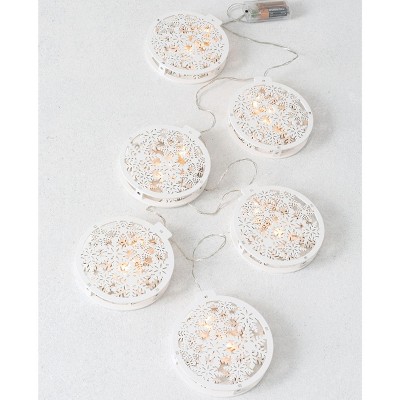 Sullivans Led Snowflake Garland 53"L White