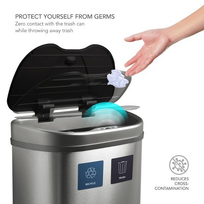 18.5 Gallon Stainless Steel Touchless Kitchen Trash Can