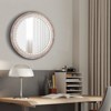 Aoibox Farmhouse Rustic Round Wall Mirror with Beaded Frame, Decorative Circle Mirror for Bedroom, Bathroom, Living Room, Entryway - 4 of 4