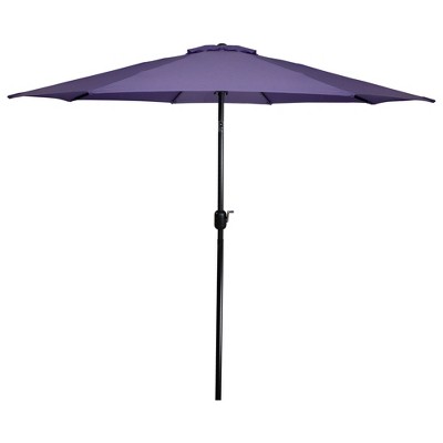 Northlight 9ft Outdoor Patio Market Umbrella with Hand Crank and Tilt, Purple