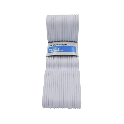 18pk Plastic Hangers White and Black - Room Essentials: Storage for Dresses, Skirts, Sweaters, Pants, Shirts (3)